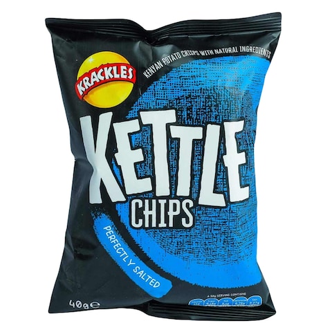 Krackles Kettle Chips Perfectly Salted Potato Crisps 40G