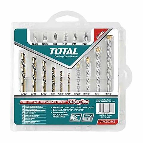 TOTAL DRILL BITS SET 16PCS
