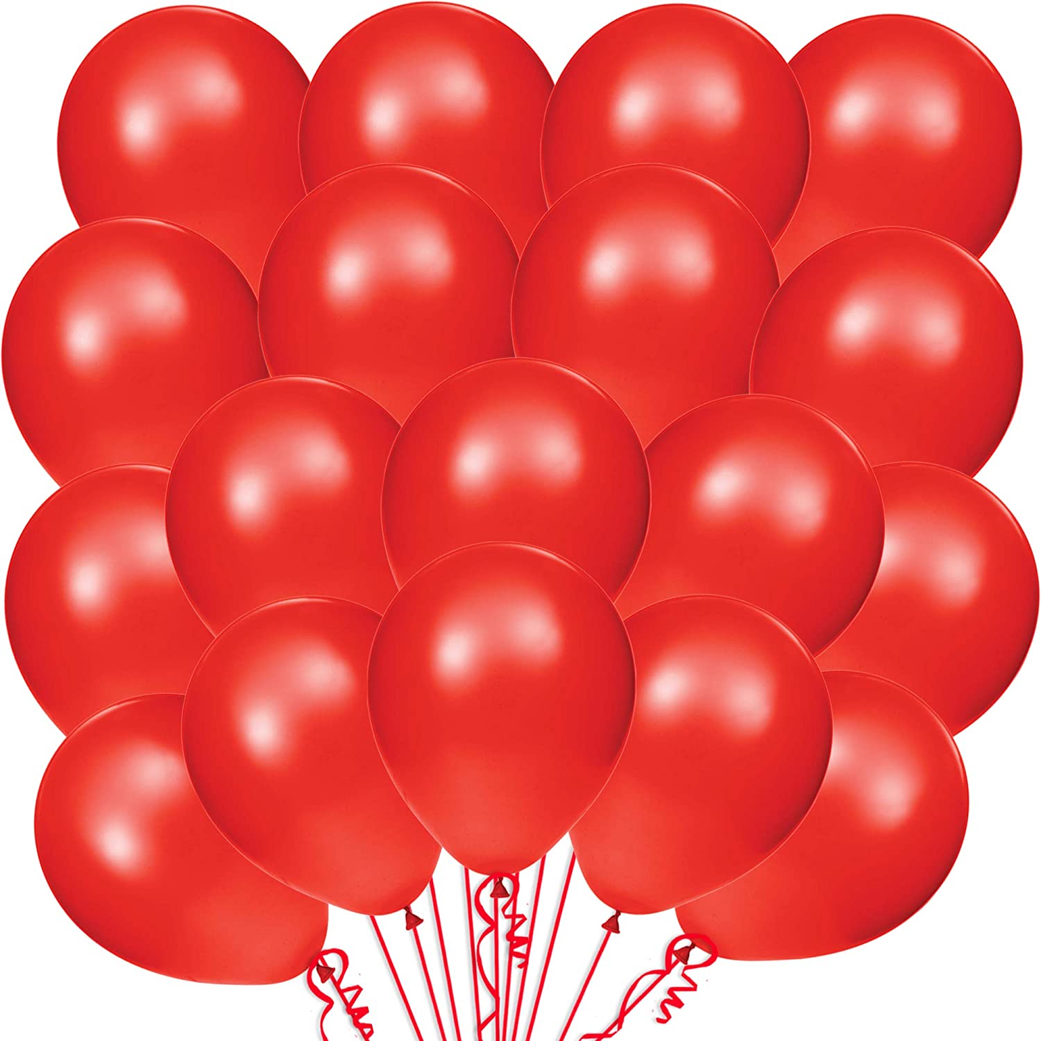 Buy Party Time 50-Pieces 12inch Red Latex Balloons Party Decoration ...