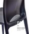 LANNY Molded Plastic Stackable Dining Chair 7080 BLACK Hipster Contemporary Modern Set of 2