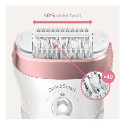 Braun Silk-&Eacute;pil 9 Epilator With 4 Extra Shaver Heads 9720 White