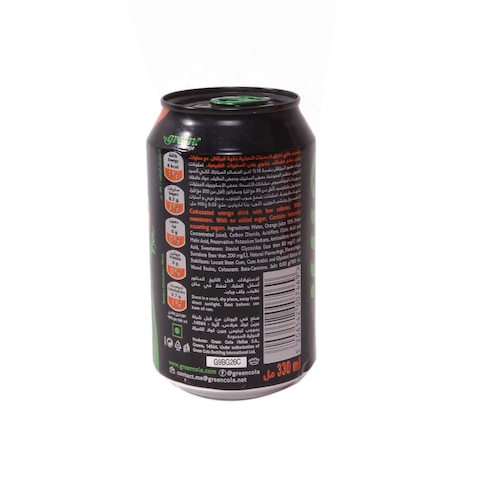 Green Orange Carbonated Drink Can 330ml