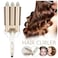 HYX 3 Barrel Hair Curling Iron Wand Hair Curler Upgrade Ceramic Hair Waver Hair Styling Tools Curling Iron Quick Heating Temperature Adjustable for Long or Short Hair