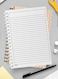Lowha Spiral Notebook With 60 Sheets And Hard Paper Covers With Abstract Zigzag Line Design, For Jotting Notes And Reminders, For Work, University, School