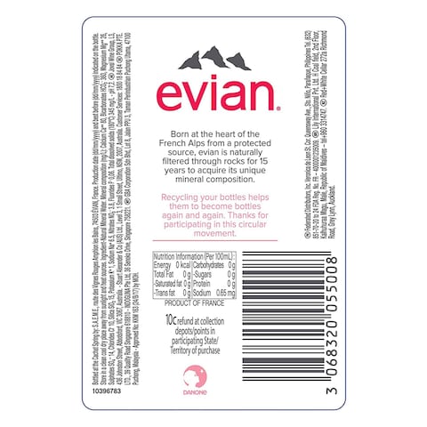 evian Natural Mineral Water 500ml Pack of 24