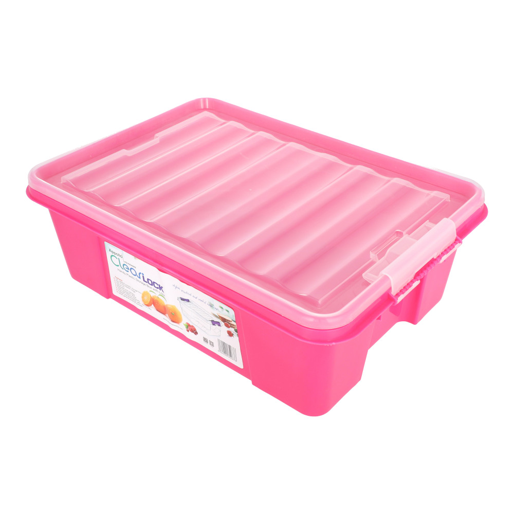 Appollo Plastics Clear Lock Handy Plastic Storage Box With Lock 10 Ltr