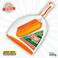 Kress Kleen Dust Pan Brush Set 'Snap-On' - Trooper (Orange)