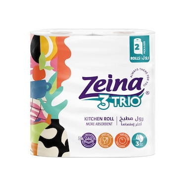 مناديل مطبخ زينة تريو - 2 بكرة