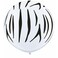 3Ft Zebra Stripes-A-Round Balloon Wht 2 pcs