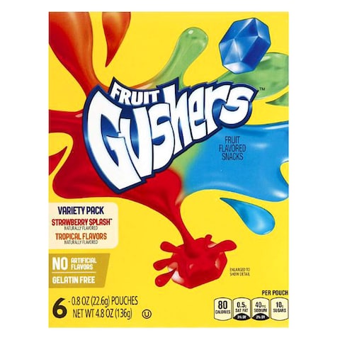 Buy Betty Crocker Fruit Gushers Tropical Snacks 153g in UAE