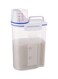 Margoun Rice And Cereal Storage Plastic Container With Pour Spout And Measuring Cup Transparent 23.5 X 16.5 X 11cm