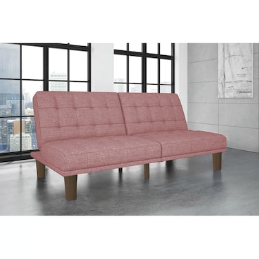 In House Maria 2 In 1 Sofabed Linen Upholstered - Dark Pink
