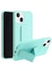 FOCUS Finger Grip Holder and standing cover with Car Magnetic Multi-function Shockproof Protective Case Cover For iphone 14 Aqua Green