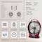 STARGOLD Rechargeable Fan 12 Inch AC/DC Oscillating Fan 22W With 8Pcs Super Bright LED Light