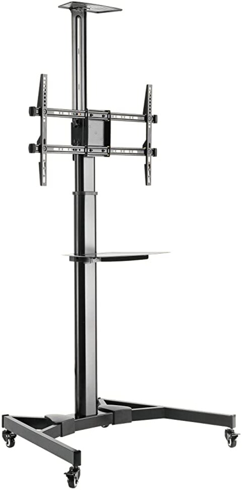 STARGOLD TV Floor Stand  for 32 to 75 inches  Height Adjustable Screen Rotation with Steel TV Cart With Wheels for LED and LCD Screen Cable Management