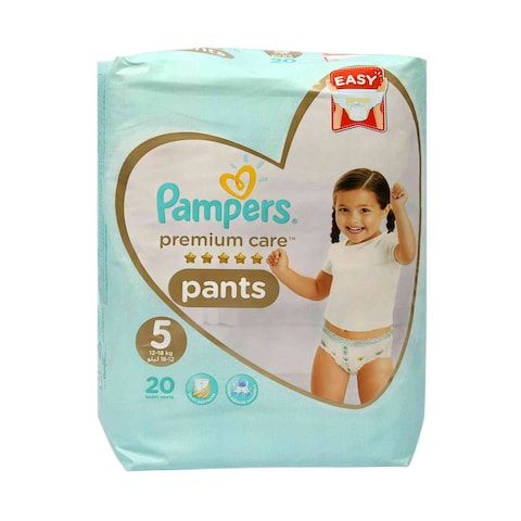 Pampers Premium Care Diaper Pants Junior Size 5 12-18kg 20 Count