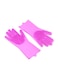 Generic Multi Usable Magic Silicone Gloves With Wash Scrubber Pink 240G
