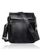 Crossbody Synthetic Leather Unisex Sling Bag for Multi-Purpose use   Black  D63R

