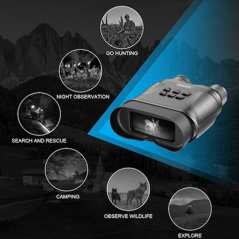 Apexel Night Vision Goggles Binoculars With LCD Screen, Hd Infrared (Ir) Digital Night Vision Scope Wildlife Camera With Photo &amp; Video Recording For Spotting, Huntingspotting Hunting Surveillance