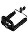 Generic U Slot Mobile Phone Clip Clamp Bracket 5.5 X 8.5cmBlack/Silver