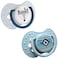 Lovi 2X Baby Silicone Soother | Pack Of 2 | Hygenic Cover | Protects The Sucking Reflex | Dynamic Tip | Boiling Water Sterilization | Indian Summer Collection | (Blue, 6-18 Months)