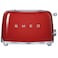 Smeg 50's Style Toaster TSF01RDUK, 950 W, Red, 6 Toasting Levels