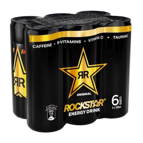 Rockstar Original Energy Drink 250ml Pack of 6