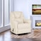 American Polo Linen Rocking Recliner Chair - Light Beige - American Polo