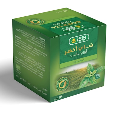 إيزيس شاي اخضر بالنعناع - 12 فتلة