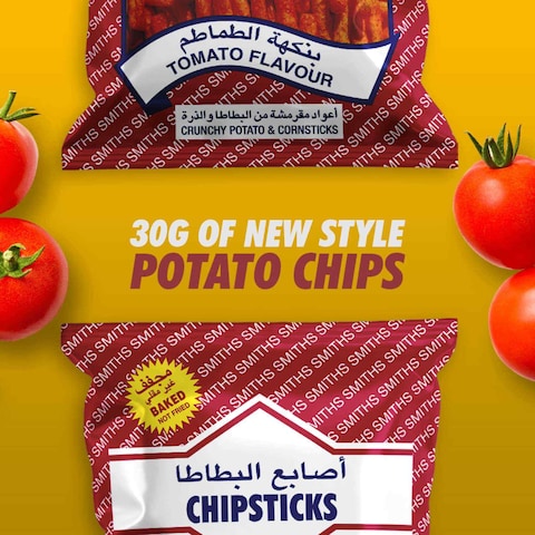 Smiths Tomato Flavoured Chipsticks, 30g Pack of 25