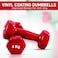 H PRO Dumbbell Weights  Unisex Adult Vinyl Coated Weights for Exercise &amp; Fitness   Dumbbells Comes in 4kg Pair  Set of 2 in Red