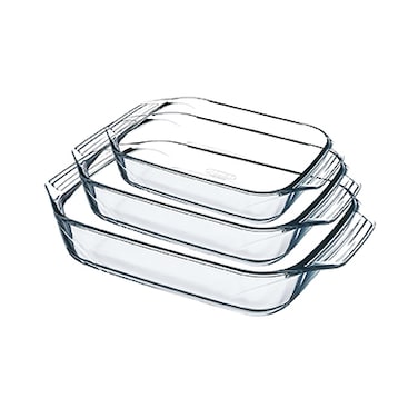 Pyrex Rectangle Glass Set 3 Pieces