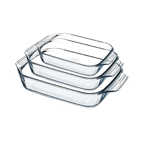 Pyrex Rectangle Glass Set 3 Pieces
