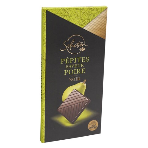 Carrefour Selection Pear Dark Chocolate Bar 100G