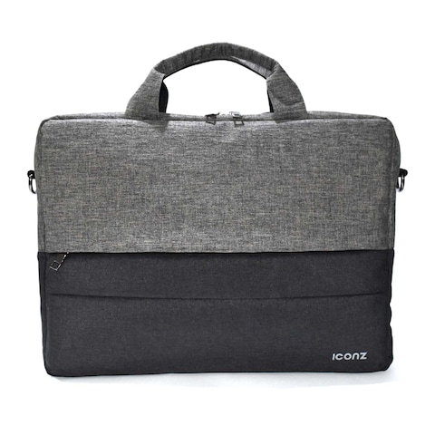 Iconz Classic New York Toploading 15.6-inch Laptop Bag - Black/Grey