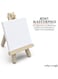 Generic 12-Piece Mini Canvas With Easel White/Brown