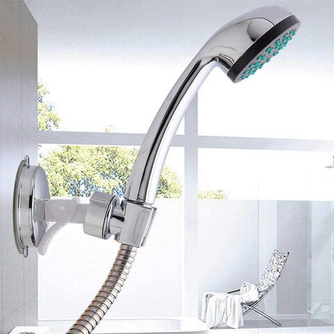 Generic Bathroom Adjustable Shower Head Holder Rack Bracket Suction Cup Shower Holder Wall Mounted Shower Holder Bathroom Accessory