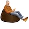 In House Niklas Velvet Bean Bag Chair - Large - Brown