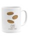 Generic Eleven Pie Waffle Printed Coffee Mug White/Brown 11Ounce