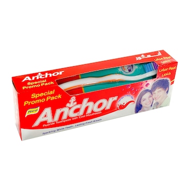 Anchor tangy fresh gel toothpaste with toothbrush 135 g