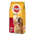 Buy Pedigree Vital Protection Beef And Vegetables Dry Food For Adult Dog 3kg in UAE