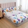 3-Piece King Size Printed Fitted Sheet Set 1 Fitted Sheet + 2 Pillow Cases Microfibre MOXIE