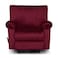 In House Velvet Rocking Recliner Chair - Burgundy - H1