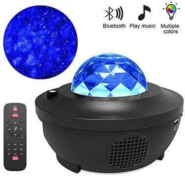 Generic - LED Colorful Projector Blueteeth USB Voice Control Music Player Projection Lamp