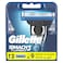 Gillette Mach 3 Turbo Men's Razor Blade Refills Blue 12 PCS
