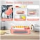 Bento Lunch Box 1300ML - 4 Deep Compartments, BPA Free, Leak-Proof &amp; Reusable - Microwave, Dishwasher &amp; Freezer Safe with Spoon for Adults, Kids, Toddlers (Pink)