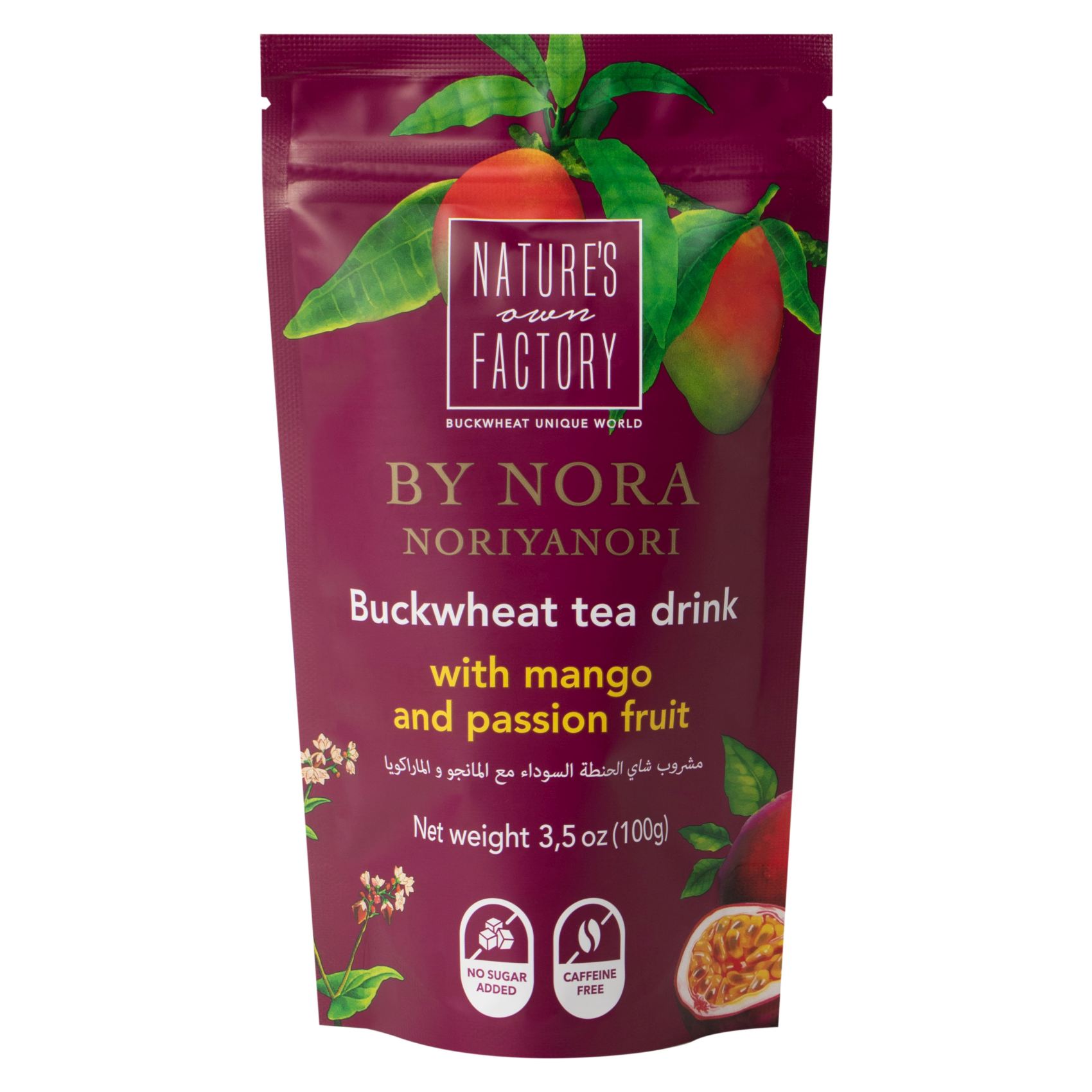 Nature&#39;s Own Factory Buckwheat Tea Drink with Mango and Passion Fruit No Sugar Added 100g