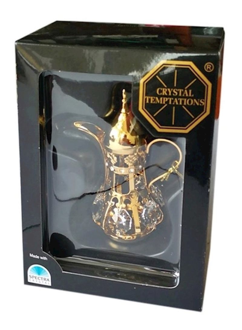 Generic Coffee Pot Showpiece Plated (24K) Made With Spectra Crystal Gold