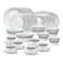 LARAH PLANO OPAL 50 PC DINNER SET SPRING FALL BLACK