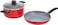 Royalford Non-Stick Marble Coated Cooking Set 9 Pieces Red